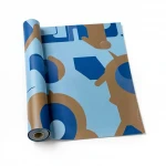 Vinyl Wallpaper, Youthful Design, Size 10m×53cm, blue and brown Color 