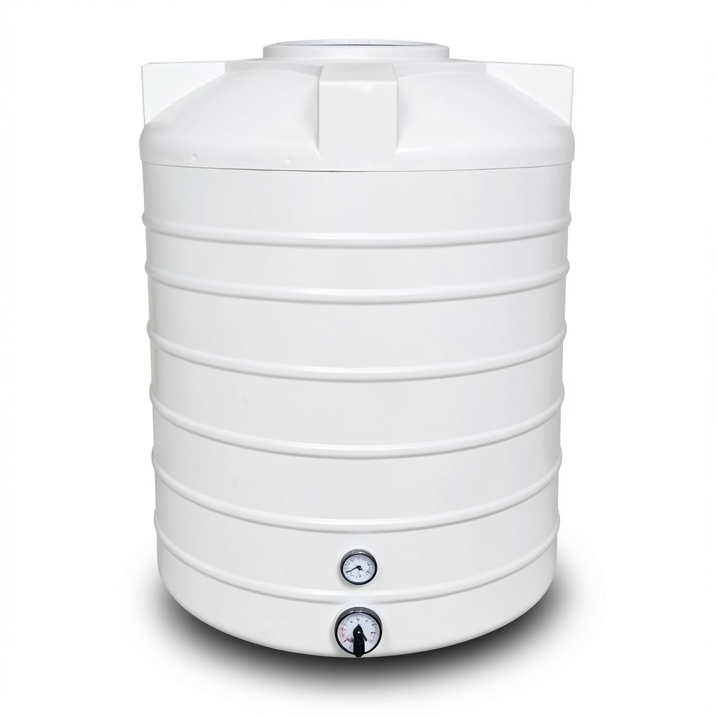 Water Tank 2000 Liter Capacity Polyethylene Vertical 1400 mm Diameter