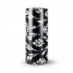 Vinyl Wallpaper, Patterned Design, Size 10 m x 53 cm, Black with White Color