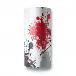 Vinyl Wallpaper, Youthful Design, Size 10m×53cm, gray with white, and red Color