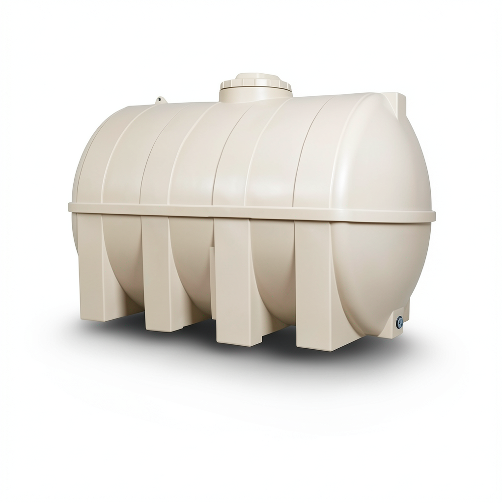 Water Tank Al-Kawthar Horizontal Polyethylene 2500 Liter, Size 209×132×143 cm