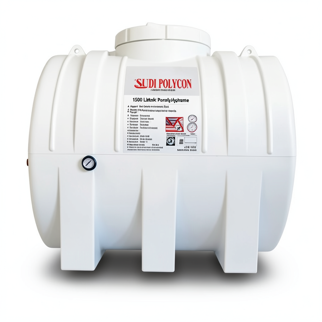 Water Tank Horizontal 1500 Liter Polyethylene | AL-Hussaini trading Est.