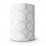 Patterned Wallpaper, Size 15.6m×100cm, white with Gray color