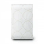 Patterned Wallpaper, Length 15.6 meters, Width 100 cm, white with beige Color 