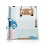 Vinyl Wallpaper, Youthful Design, Size 10m×53cm, blue and pink with brown Color 
