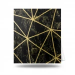 Patterned Wallpaper, Size 15.6m×100cm, black with gold color 