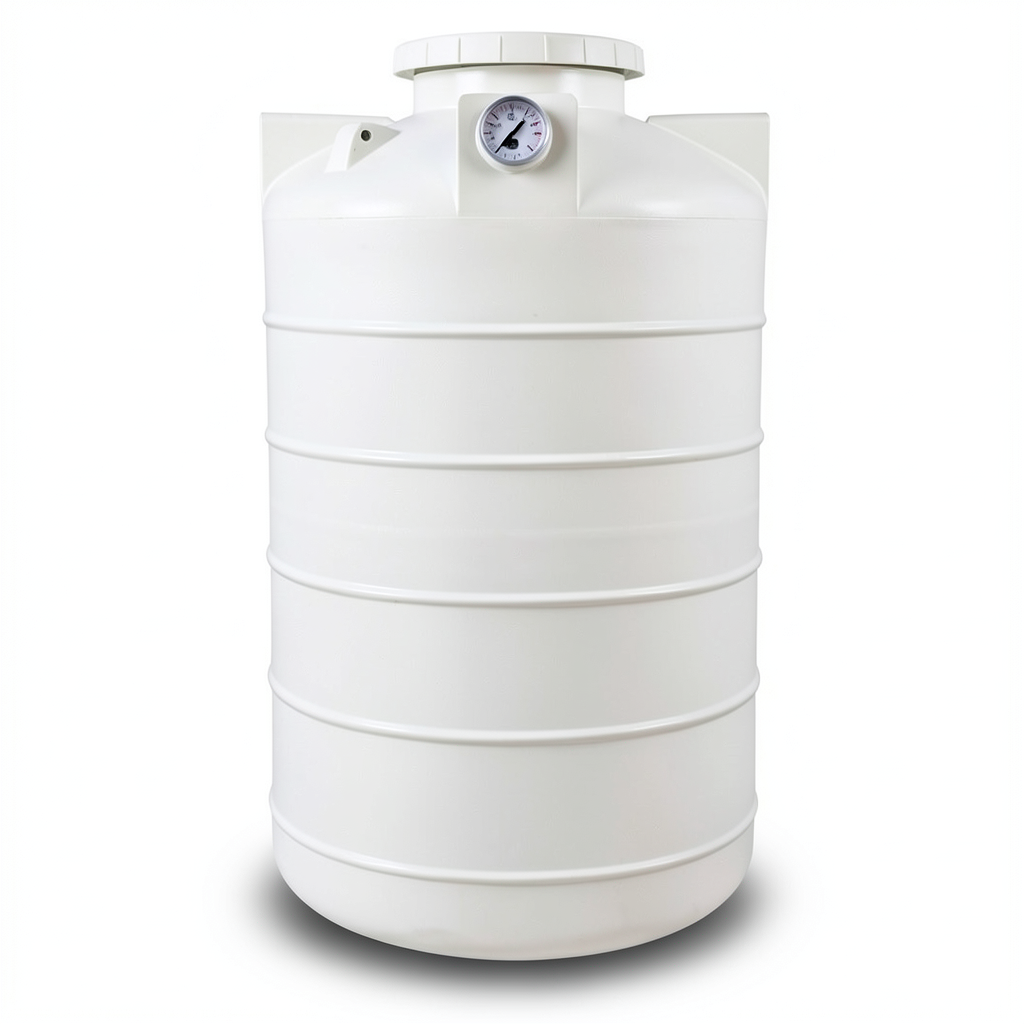 Water Tank 250 Liter Polyethylene Vertical, Diameter 65 cm, Height 126 cm
