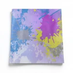 Vinyl Wallpaper, Youthful Design, Size 10m×53cm, purple with blue and yellow and gray Color 