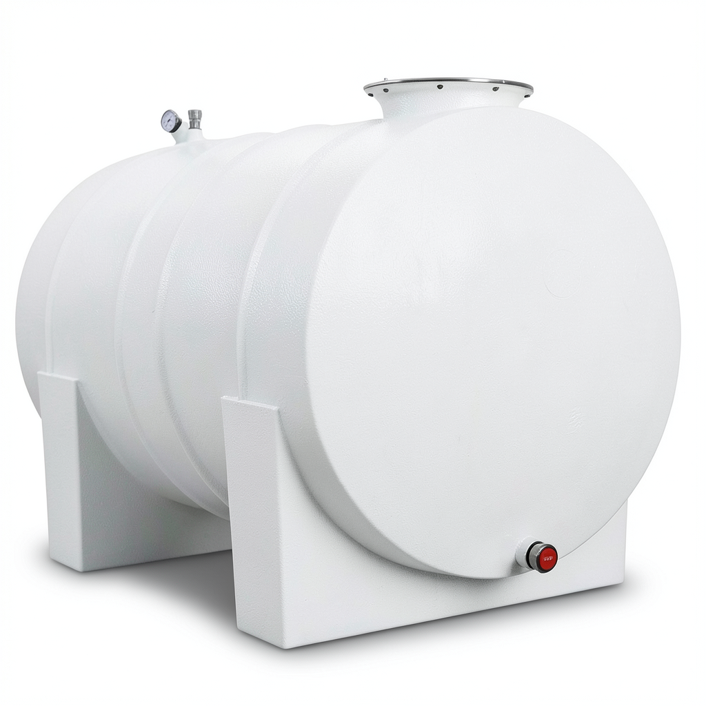 Water Tank Horizontal 6000 Liter Capacity Fiberglass Diameter 150 cm