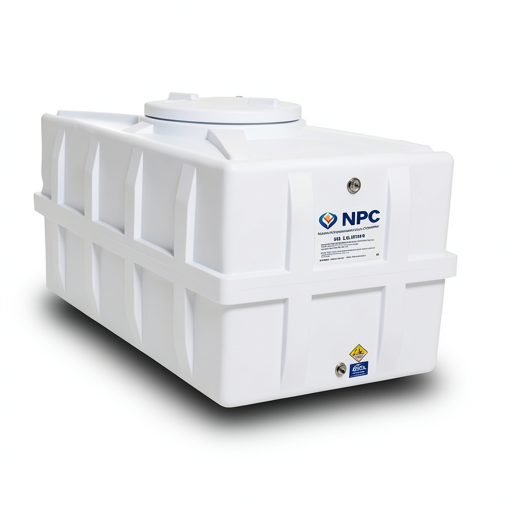 Horizontal Water Tank 500 Liter Polyethylene, White | National Polyethylene Company (NPC)