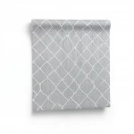 Patterned Wallpaper, Size 15.6m×100cm, Gray with off white pattern color 