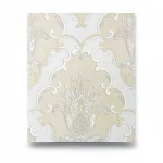 Classic wallpaper beige with light gray, size 10m×1.06m, Model 83006
