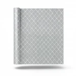Patterned Wallpaper, Size 15.6m×100cm, Gray with off white pattern color 