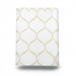 Vinyl Wallpaper, Patterned Design, Size 15.6 m x 100 cm, White with Beige Color