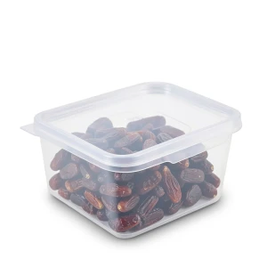 1kg Transparent PP Plastic Date Box with Lid - Food Safe Storage Container