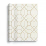 Vinyl Wallpaper, Patterned Design, Size 15.6m × 100 cm, Beige with White Color