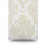 Classic wallpaper beige with light gray, size 10m×1.06m, Model 83006