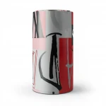 Vinyl Wallpaper, Youthful Design, Size 10m×53cm, red and black with gray Color