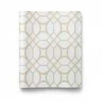 Vinyl Wallpaper, Patterned Design, Size 15.6m × 100 cm, Beige with White Color