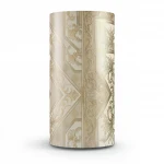 Vinyl Wallpaper, Patterned Design, Size 15.6m × 100cm, Beige with Gold and Brown Color