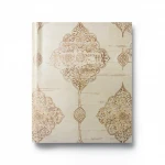 Vinyl Wallpaper, Patterned Design, Size 15.6m × 100 cm, Beige with Brown Patterns Color
