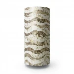 Vinyl Wallpaper, Wavy Design, Size 15.6m×106cm, Beige with brown Color 