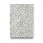 Vinyl Wall Decoration, Wavy Design, Size 15.6m×106cm, Beige with gray Color 
