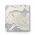 Vinyl Wall Decoration, Wavy Design, Size 15.6m×106cm, Beige with gray Color 