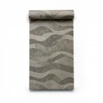 Wavy Wallpaper, Color Dark Beige, Length 15.6m, Width106 cm 