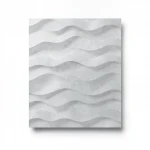 Vinyl Wall Decoration, Wavy Design, Size 15.6m×106cm, light gray Color