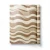 Vinyl Wallpaper, Wavy Design, Size 15.6m×106cm, Beige with brown Color 