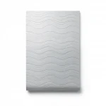 Vinyl Wall Decoration, Wavy Design, Size 15.6m×106cm, light gray Color