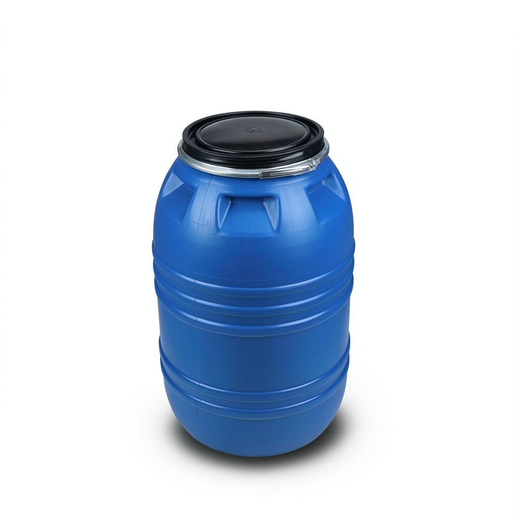 230L Open-Top HDPE Drum - Stackable Industrial Storage