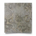 Italian Wallpaper, pattern design, Size 10m×1.06m, Gray on brown Color, Model 82122 