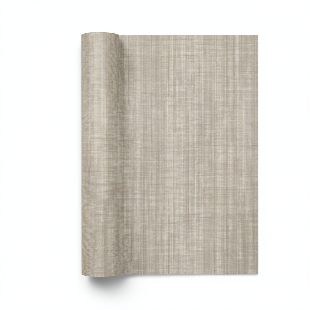 Plain Vinyl Wall Decoration 15.6m×106cm Light Brown