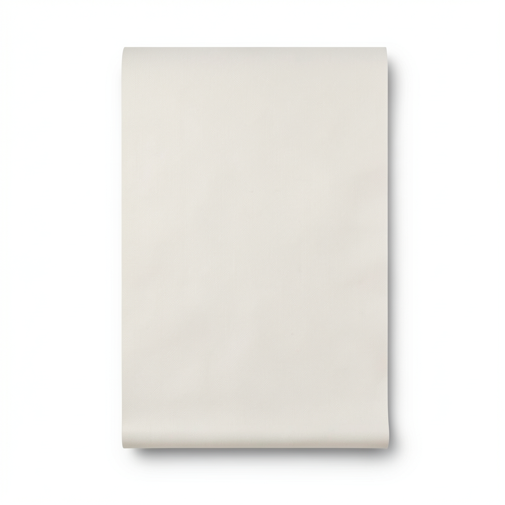 Plain Vinyl Wallpaper 15.6m Length, 106cm Width, Beige Off White
