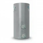 Floral wallpaper, vinyl wrap, length 15.6 m, width 106 cm, gray with green and blue color