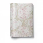 Floral wallpaper, vinyl wrap, length 15.6 m, width 106 cm, beige color with white and pink