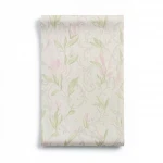 Floral Wallpaper, Pale Beige Color, Size 10m×1.06m, Model 83078 