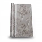  Floral Wallpaper, Size 15.6m×106cm, Brown on grey color