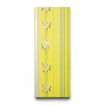 Floral wallpaper, vinyl wrap, length 15.6 m, width 106 cm, yellow with green and grey