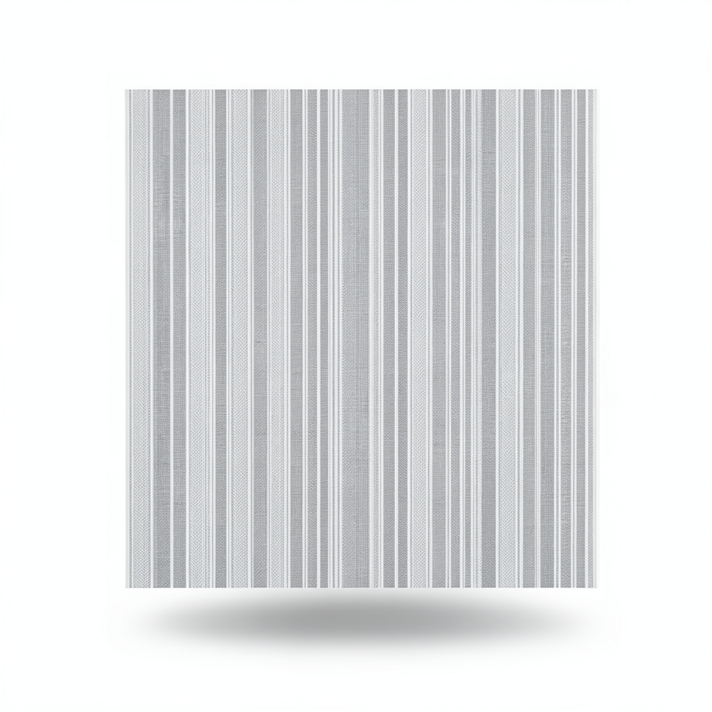 Plain Korean Wallpaper 15.6m×106cm Gray White Striped