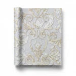 Italian Wall Covering Size 10m×1.06m, Light Gray Color, Model 85003