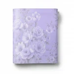 Floral Wallpaper, Length 15.6 meters, Width 106 cm, light purple with gray Color
