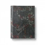 Italian Wallpaper Dark Gray with Green Color, Length 10m, Width 1.06m, Model 85029