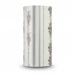 Floral Wallpaper, Length 15.6 meters, Width 106 cm, Red, purple, green, silver and grey Color