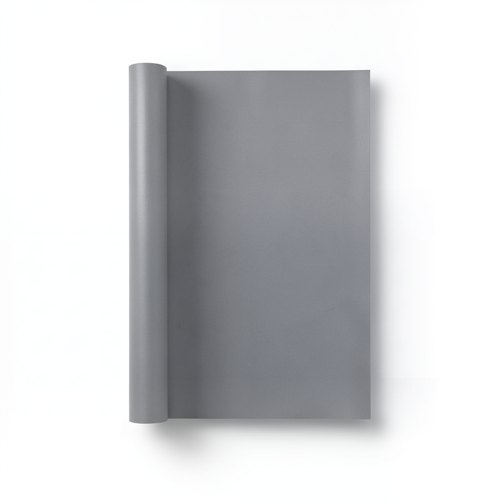 Plain Vinyl Wallpaper 15.6m×106cm Gray Color