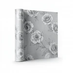 Floral Wallpaper, Gray, Length 15.6m, Width 106cm