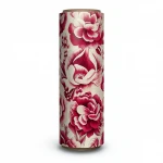Floral Wallpaper, Length 15.6 meters, Width 106 cm, beige with red Color 