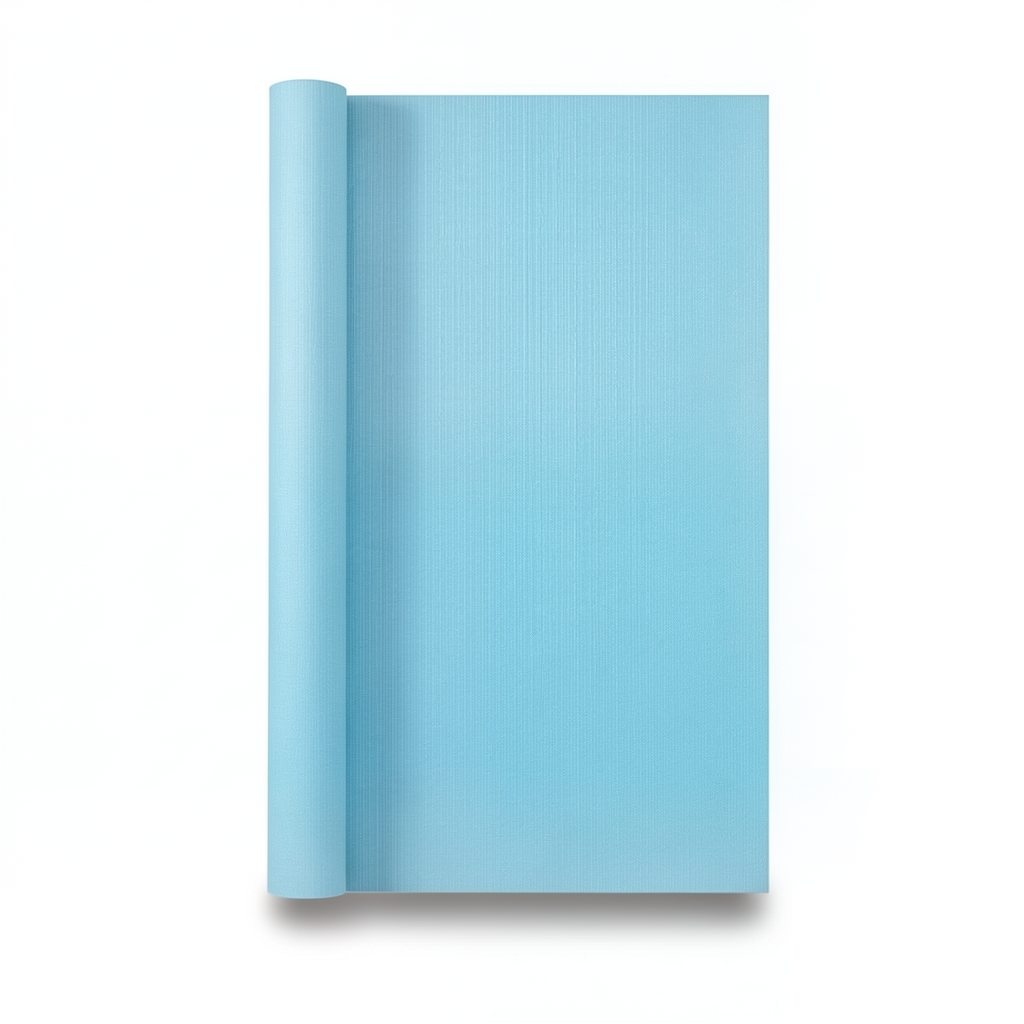 Plain Wallpaper Vinyl Sheath Length 15.6m Width 106cm Cyan
